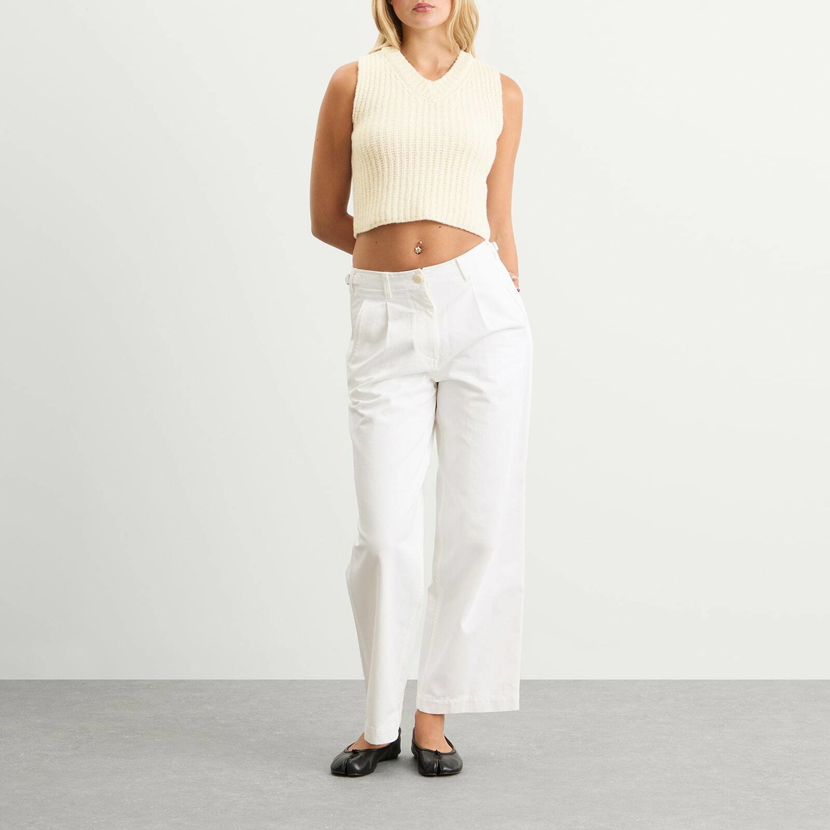 Nothing Written Women's Garine Wool Vest in Ivory
