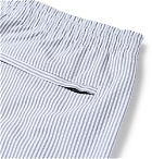 Club Monaco - Arlen Mid-Length Striped Seersucker Swim Shorts - Light gray