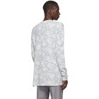 Jil Sander White Jacquard Open Crewneck Sweater