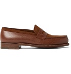 J.M. Weston - 180 The Moccasin Full-Grain Leather and Suede Penny Loafers - Men - Brown