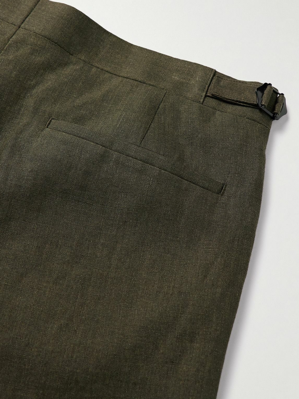Richard James - Chapman Slim-Fit Straight-Leg Linen Suit Trousers - Green