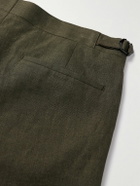 Richard James - Chapman Slim-Fit Straight-Leg Linen Suit Trousers - Green