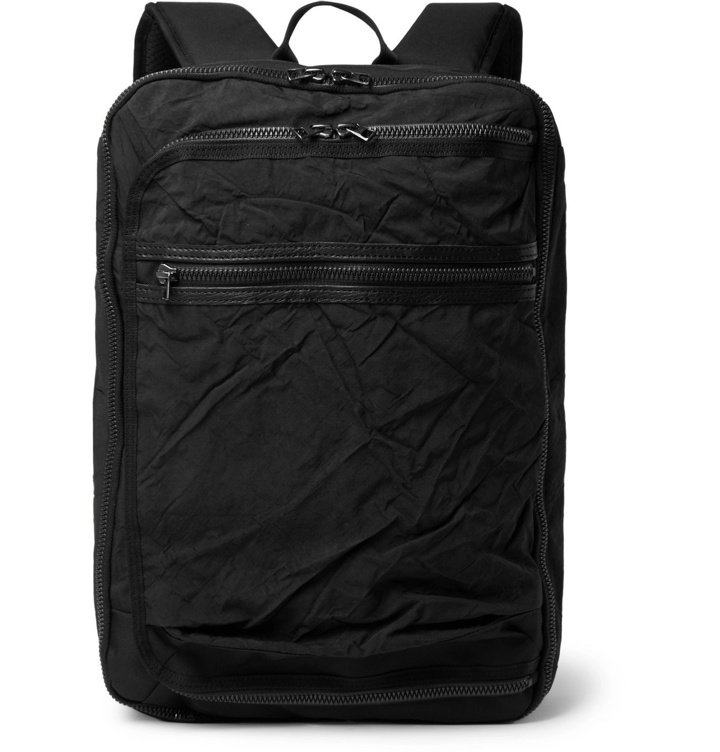Photo: Master-Piece - Rebirth Project Leather-Trimmed Nylon and Canvas Backpack - Black