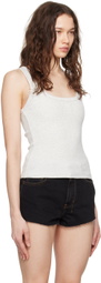 Ksubi Off-White Stacked Origin Tank Top