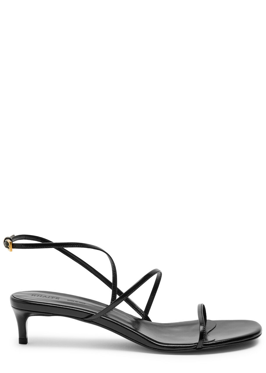 〈美品〉KHAITE GEORGIA HEEL IN BLACK SANDAL Khaite Jones 90 Leather Sandals Black Khaite