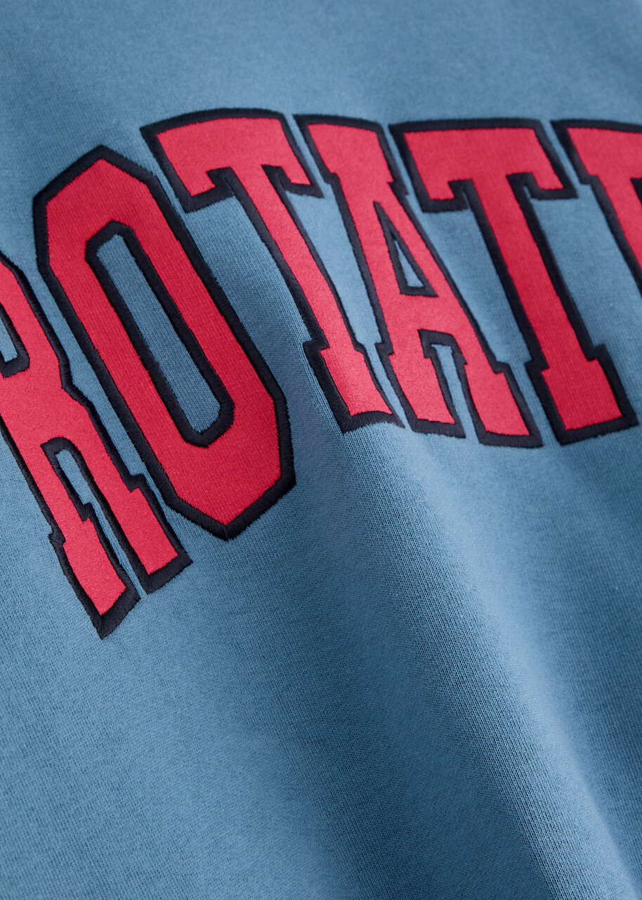 Rotate Sunday Logo Cotton Sweatshirt Blue