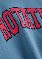 Rotate Sunday Logo Cotton Sweatshirt Blue
