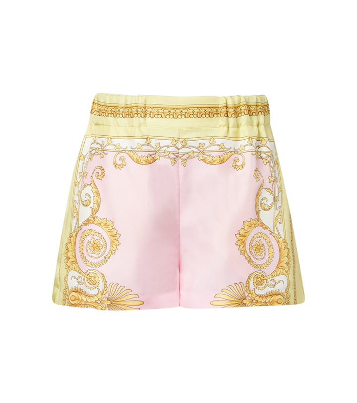 Photo: Versace Underwater Barocco silk twill shorts