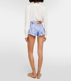 Etro Paisley denim shorts