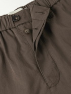 FRAME - Easy Straight-Leg Cotton-Twill Trousers - Brown