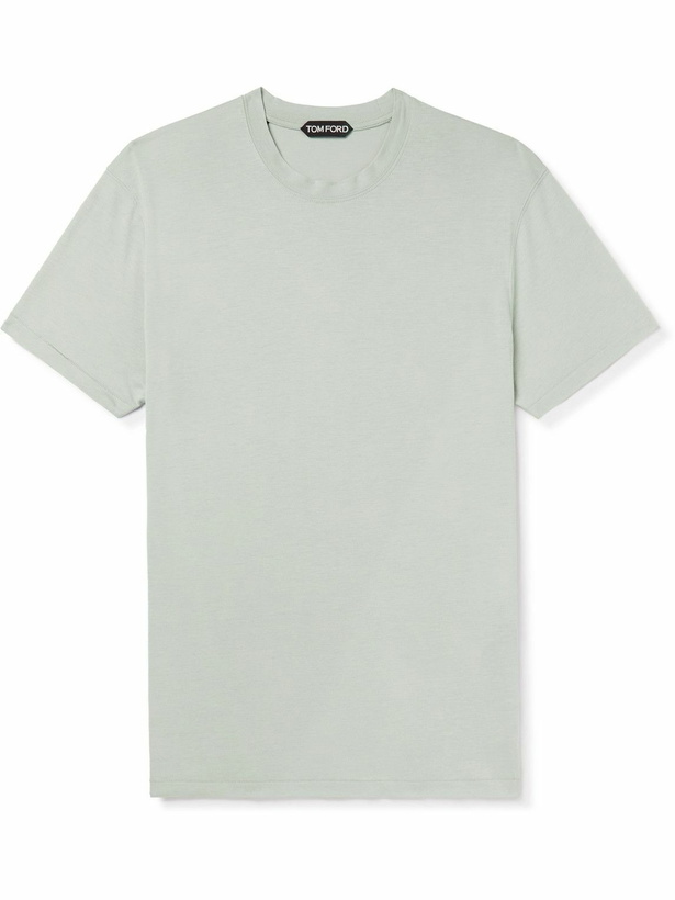 Photo: TOM FORD - Lyocell and Cotton-Blend Jersey T-Shirt - Gray