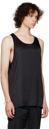 MM6 Maison Margiela Black Embroidered Tank Top