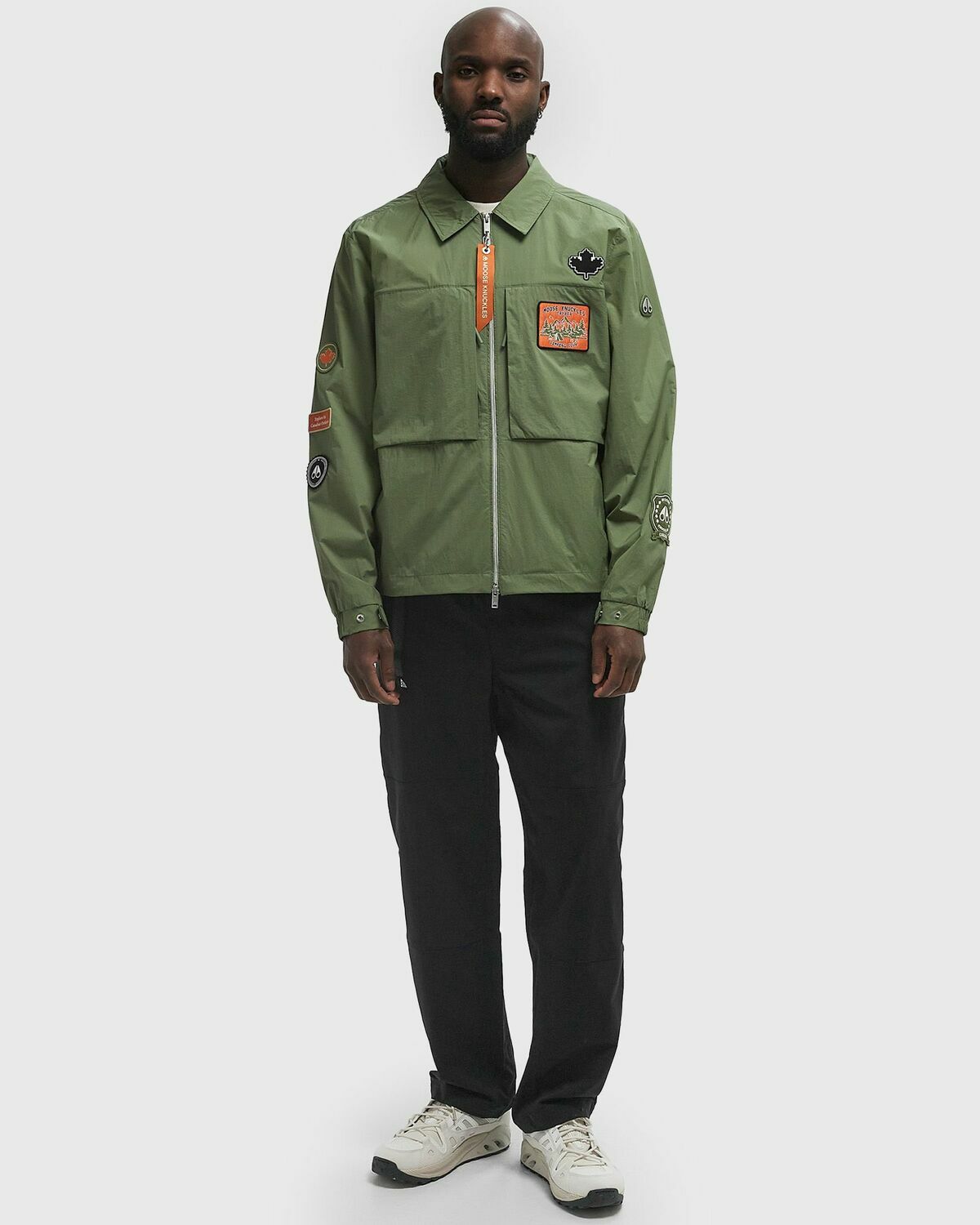 Moose Knuckles WAVERLY SHIRT JACKET Green Mens Windbreaker Moose