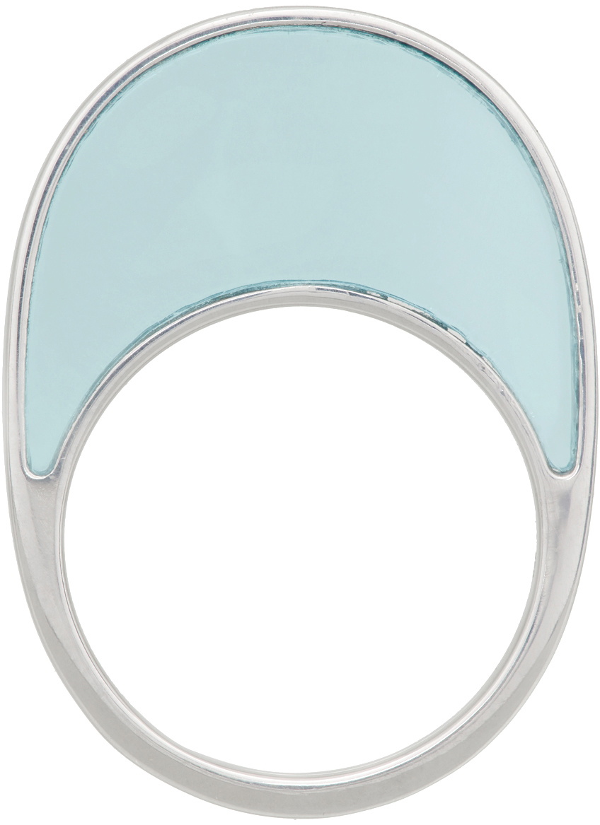 Coperni Blue & Silver Alan Crocetti Edition Semi Swipe Ring Coperni