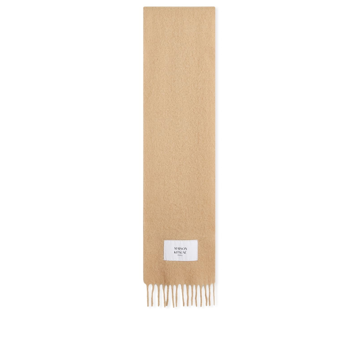 Maison Kitsuné Women's Baby Alpaca Scarf in Chamomile 