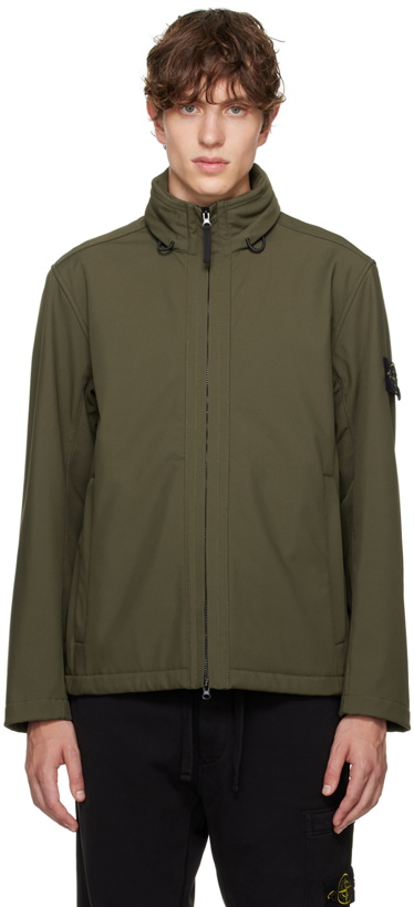 Photo: Stone Island Khaki Water-Resistant Jacket