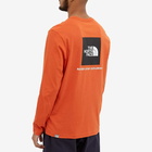 The North Face Men's Long Sleeve Red Box T-Shirt in Burnt Ochre