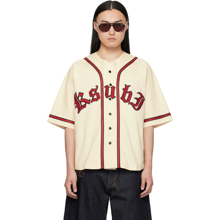 Photo: Ksubi Off-White Kball Baseball Jersey Shirt