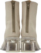 MM6 Maison Margiela Off-White Anatomic Transparent Boots