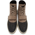 Fear of God Taupe and Black Duck Boots