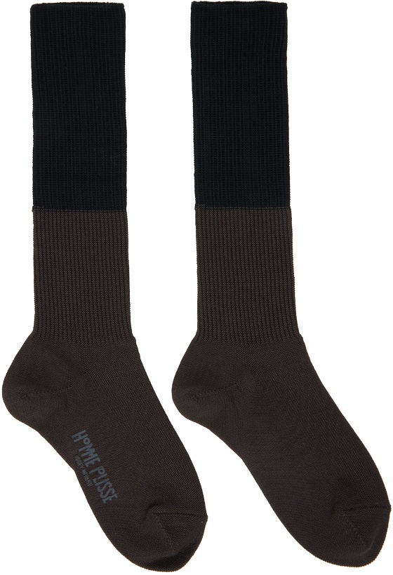 Photo: Homme Plissé Issey Miyake Black & Brown Two-Way Socks