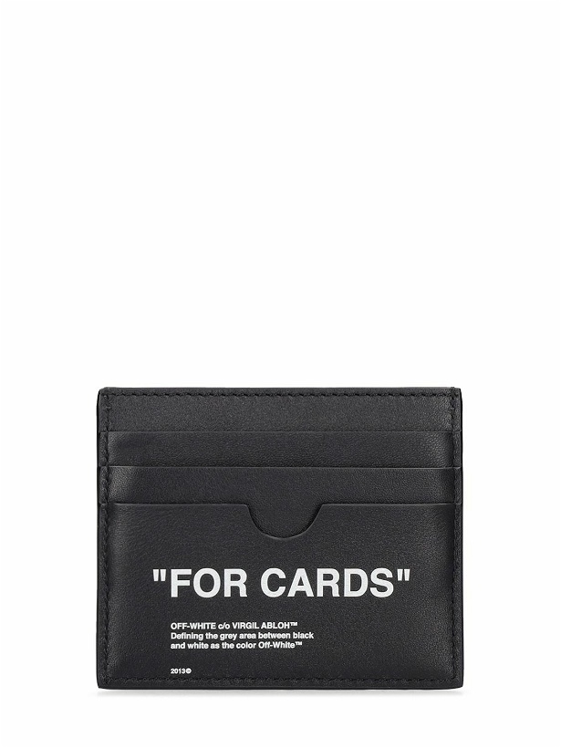 Photo: OFF-WHITE - "for Cards" Leather Card Holder