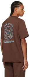 Helmut Lang Brown 'Societas' T-Shirt