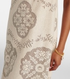 Valentino VGold floral cotton-blend maxi dress