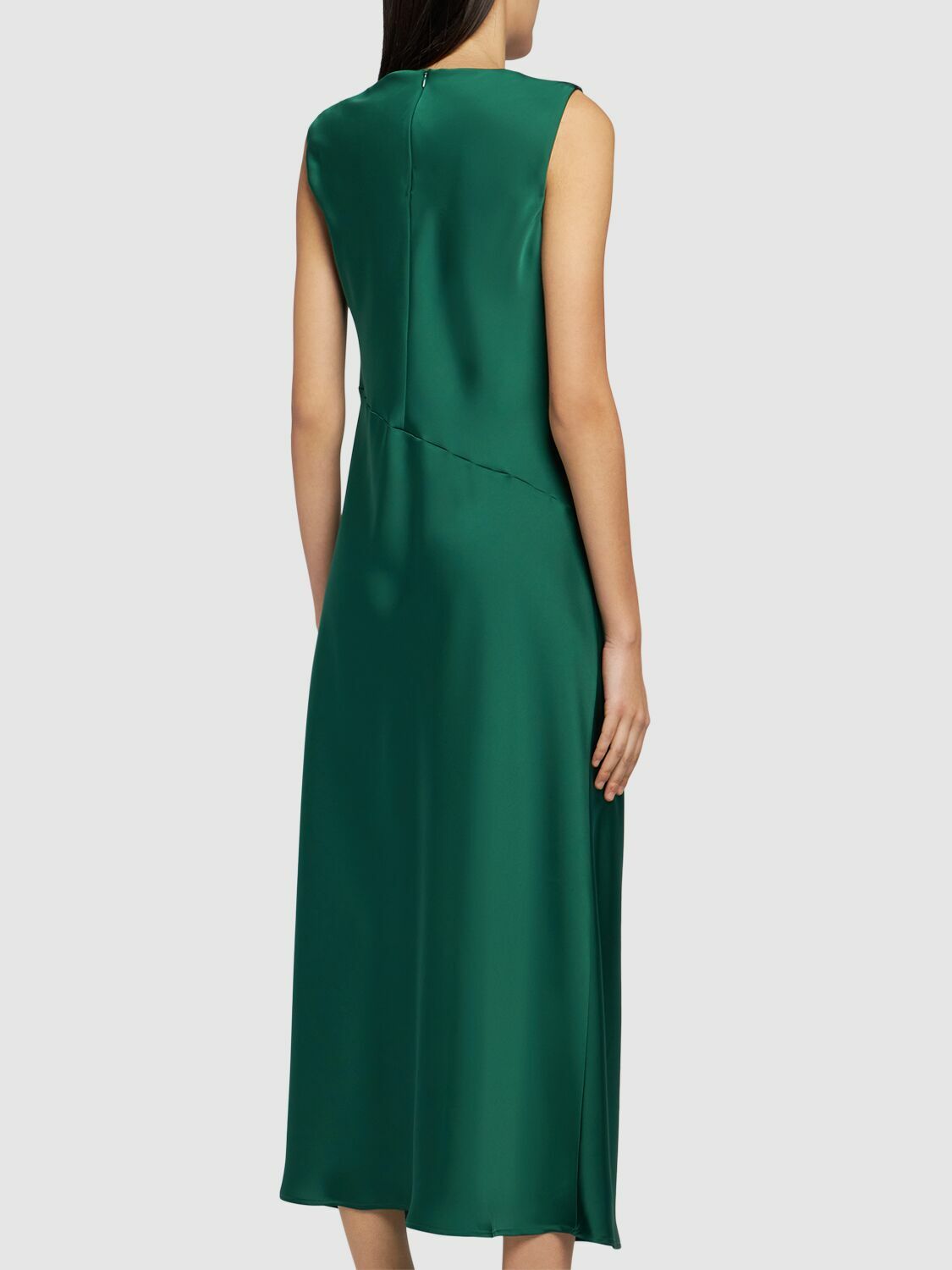 WEEKEND MAX MARA Giubba Sleeveless Satin Midi Dress Weekend
