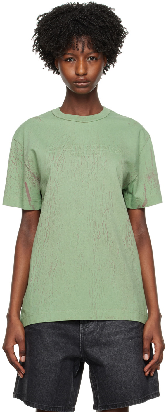 Alexander Wang Green Overdyed T-Shirt Alexander Wang