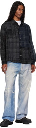 Andersson Bell Black Check Layered Shirt