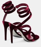 Rene Caovilla Cleo 105 velvet sandals