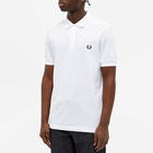 Fred Perry Authentic Men's Slim Fit Plain Polo Shirt in White