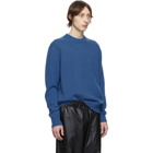 Tibi SSENSE Exclusive Blue Stretch Cashmere Sweater