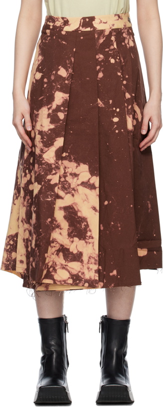Photo: Song for the Mute Brown Pleated Midi Skirt