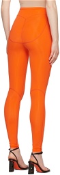 Pushbutton Orange Lined Leggings