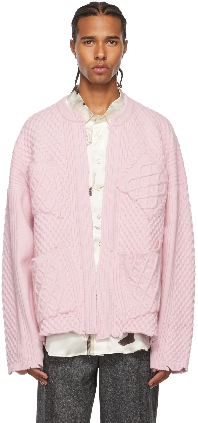 Magliano Pink Virgin Wool Jacket Cardigan Magliano