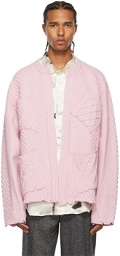 Magliano Pink Virgin Wool Jacket Cardigan
