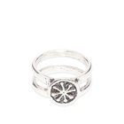 Heresy Men's Compass Ring in Oxidised Silver