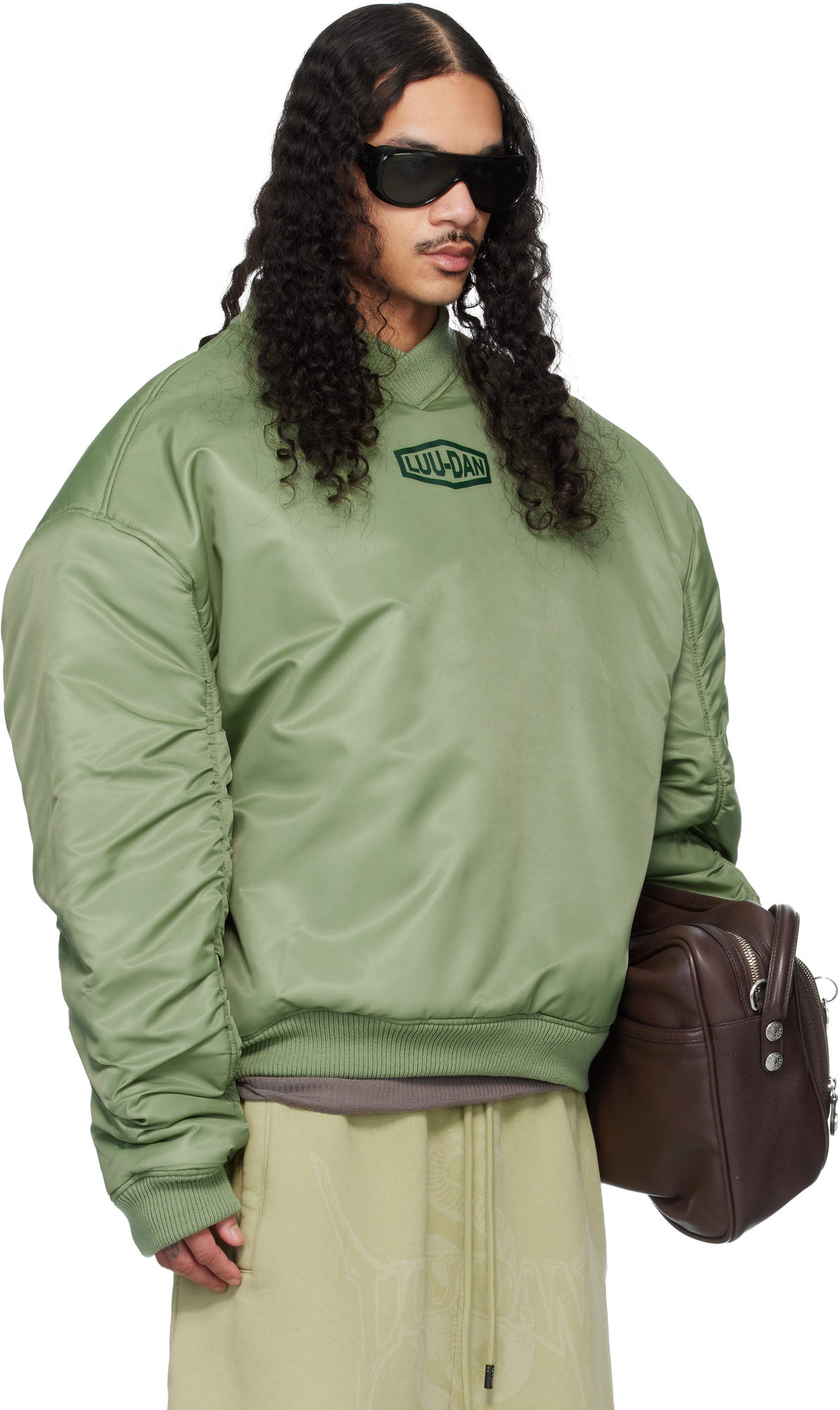 LU'U DAN Green Unibomber Sweatshirt