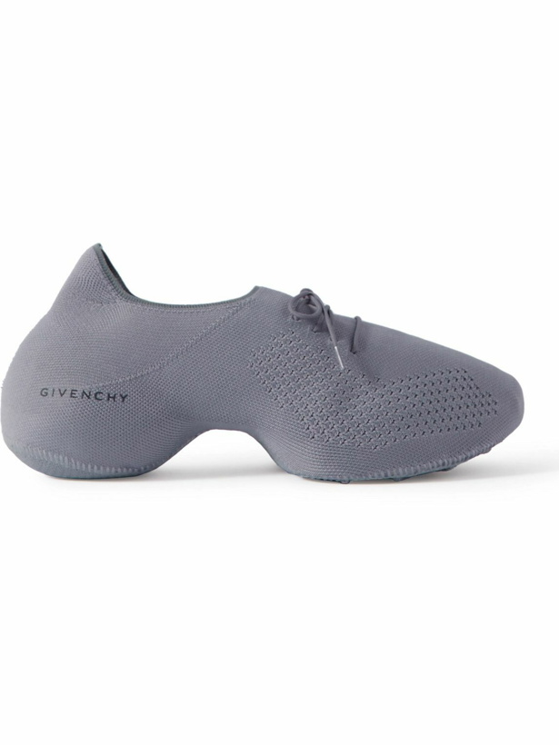 Photo: Givenchy - TK-360 Logo-Print Stretch-Knit Sneakers - Gray