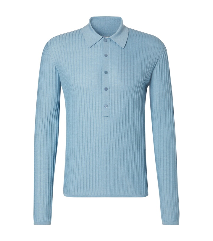Photo: Saint Laurent Wool, cashmere, and silk polo shirt