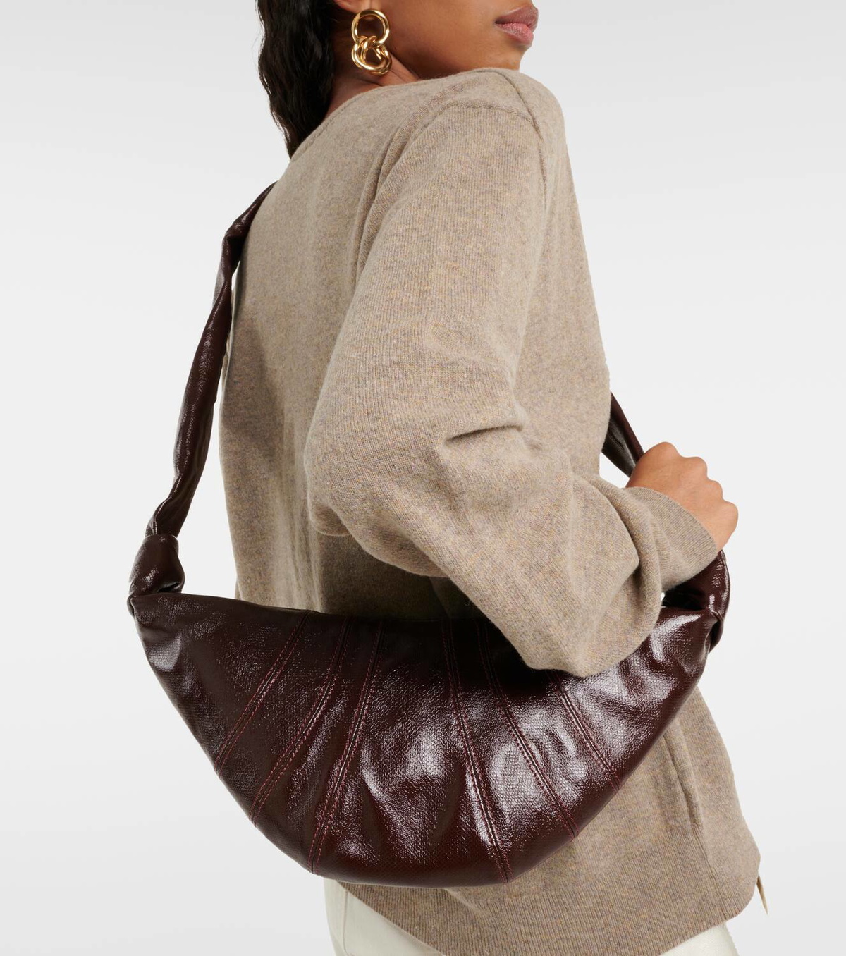 LEMAIRE small Soft Croissant shoulder bag - Brown