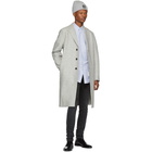 Harris Wharf London Grey Pressed Wool Overcoat