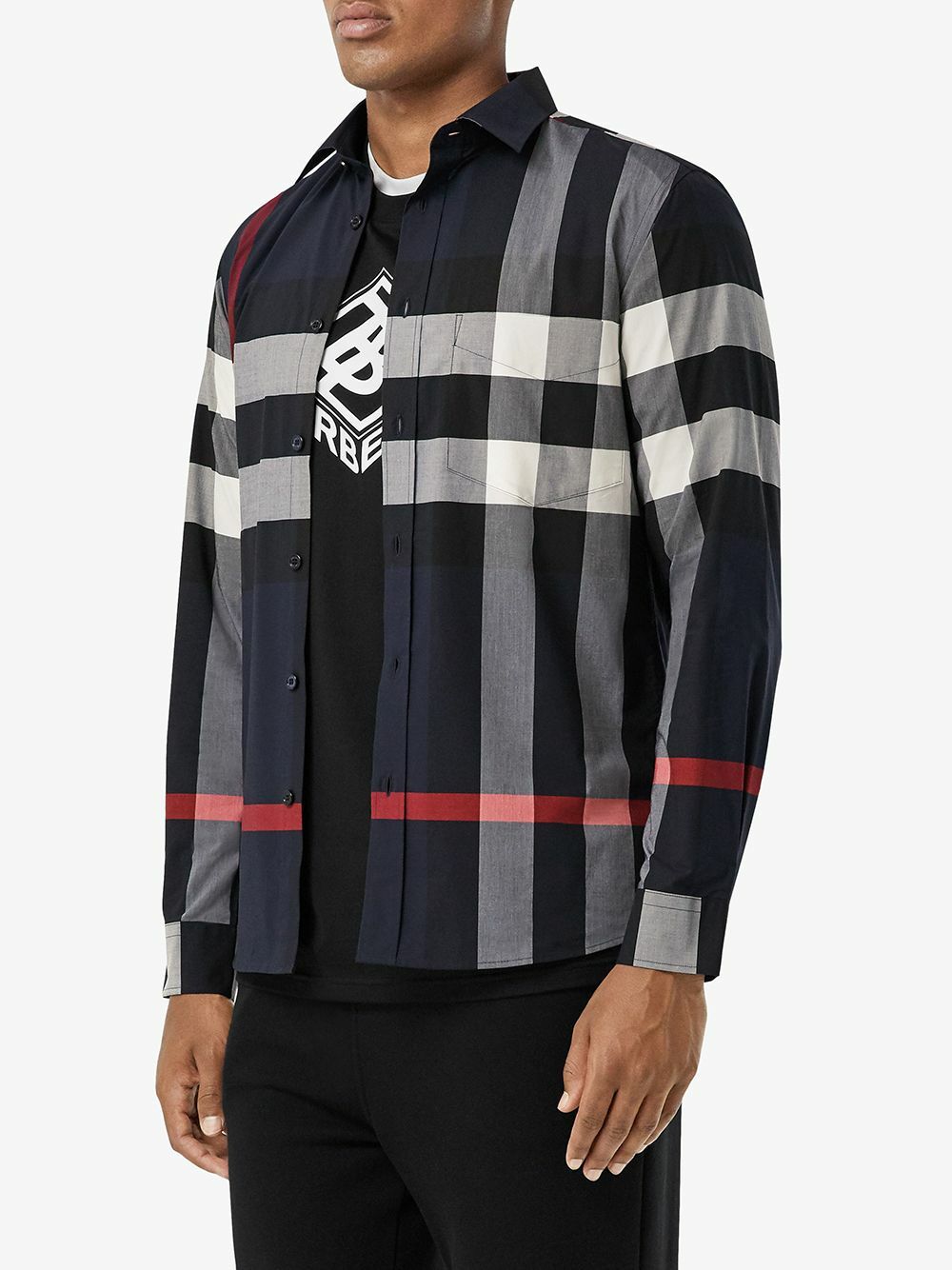 BURBERRY - Checked Cotton Shirt Burberry