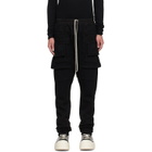 Rick Owens DRKSHDW Black Tower Creatch Drawstring Cargo Pants
