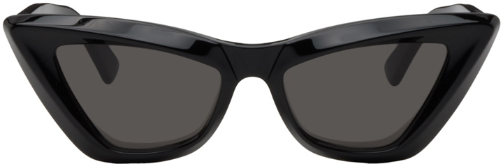 Photo: Bottega Veneta Black Cat-Eye Sunglasses