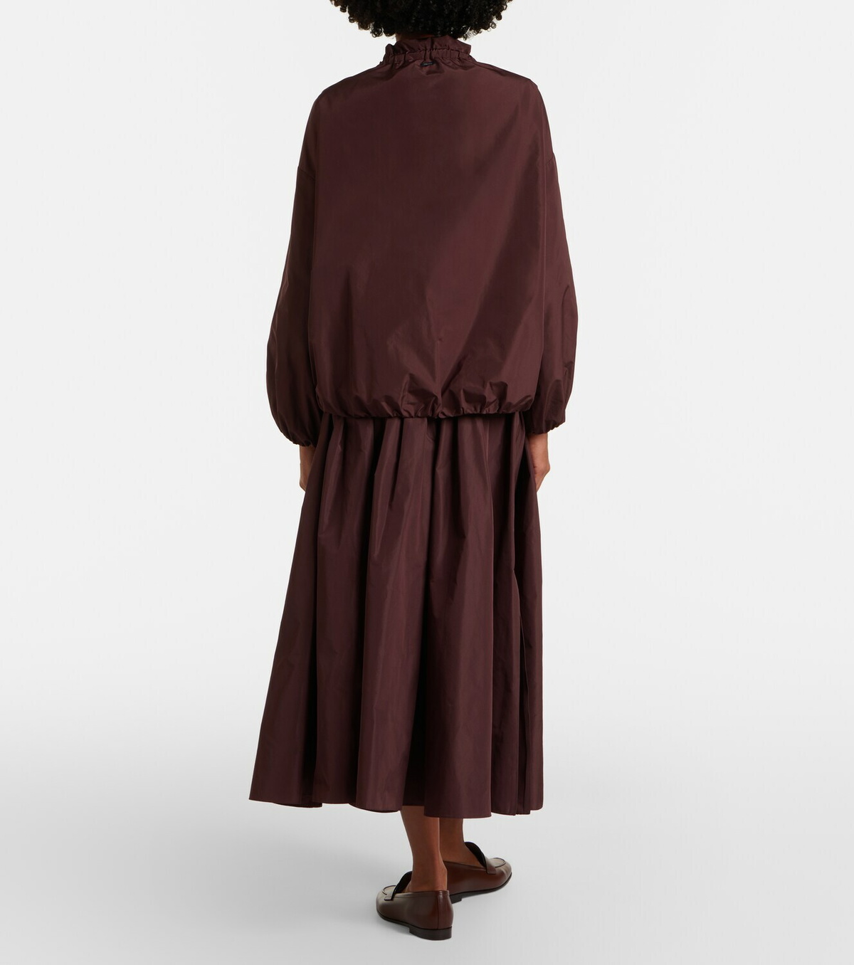 'S Max Mara Pleated taffeta midi skirt