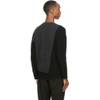 Isabel Benenato Black and Grey Wool Sweater