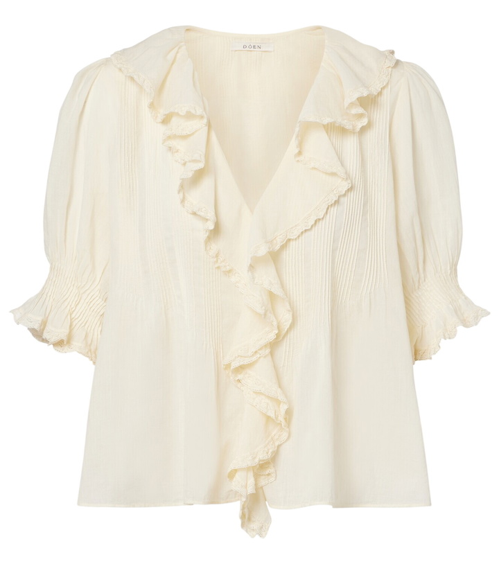Photo: Dôen Henri ruffled cotton blouse